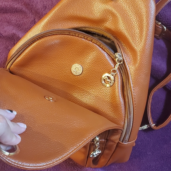 Brown Convertable Backpack Purse - Picture 5 of 7